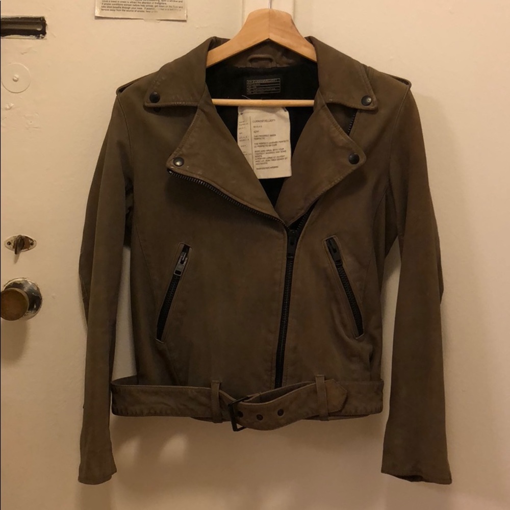 CURRENT/ELLIOTT Leather Jacket (100%Goat)